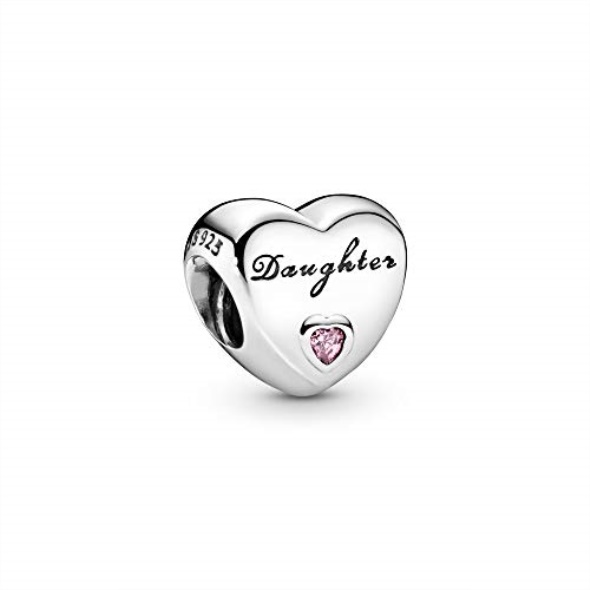 Pandora CA Jewelry Daughter Love Cubic Zirconia Charm in Sterling Silver