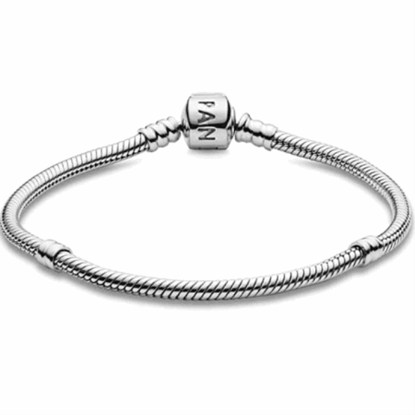 Pandora CA Jewelry Iconic Moments Snake Chain Charm Sterling Silver Bracelet