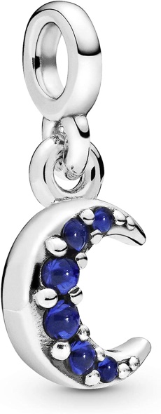 Pandora CA ME Compatible Crescent Moon Crystal Dangle Charm New