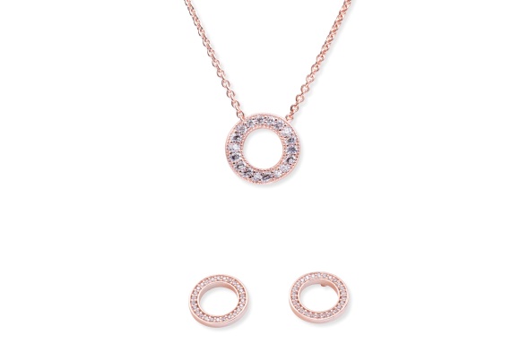 Pandora CA Sparkling Pave Circle Jewelry Gift Set