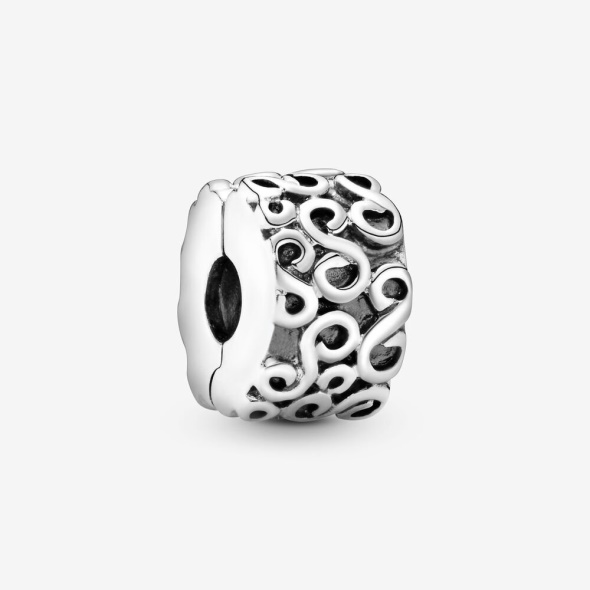 Pandora CA Sterling Silver Swirl Clip Charm SClip