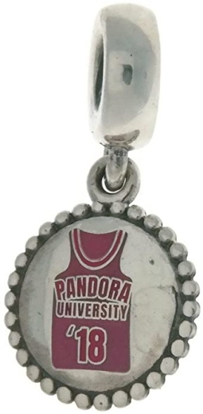 Pandora CA Sterling Silver and Pink University Dangle Charm