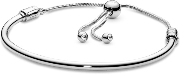 Pandora CA Women Sterling Silver Adjustable Sliding Bangle Bracelet