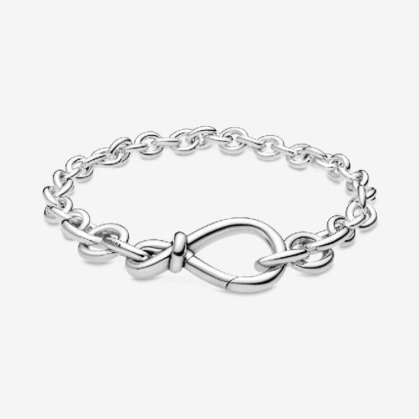 Chunky Infinity Knot Pandora CA Chain Bracelet