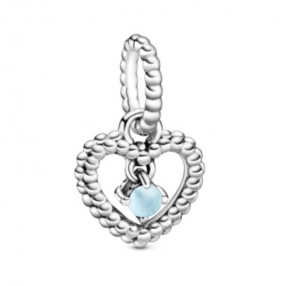 December Birthstone Heart Dangle Charms Pandora CA