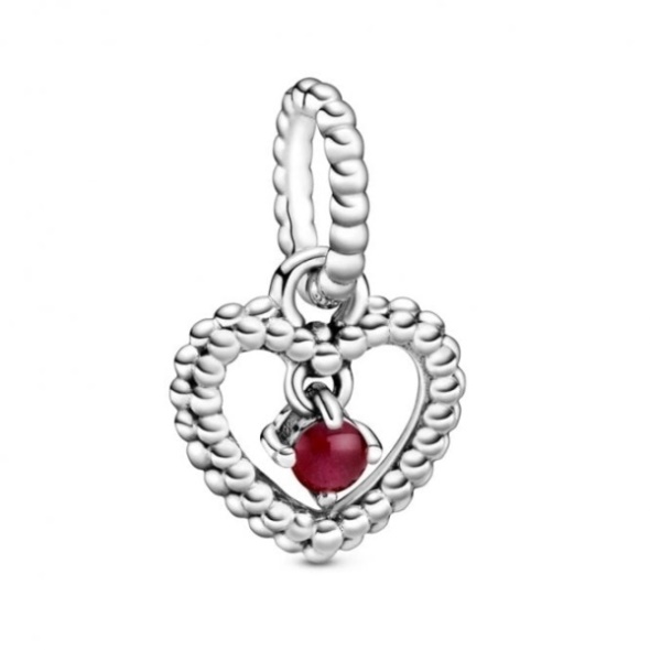 January Birthstone Heart Dangle Charms Pandora CA