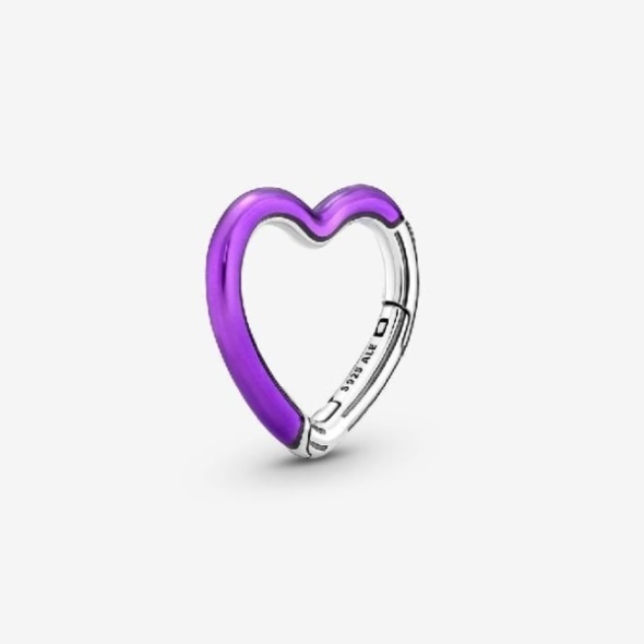 ME Bright Purple Styling Heart Connector Pandora CA