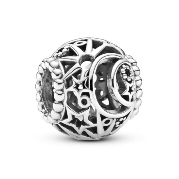 Openwork Sun Stars & Moon Charms Pandora CA