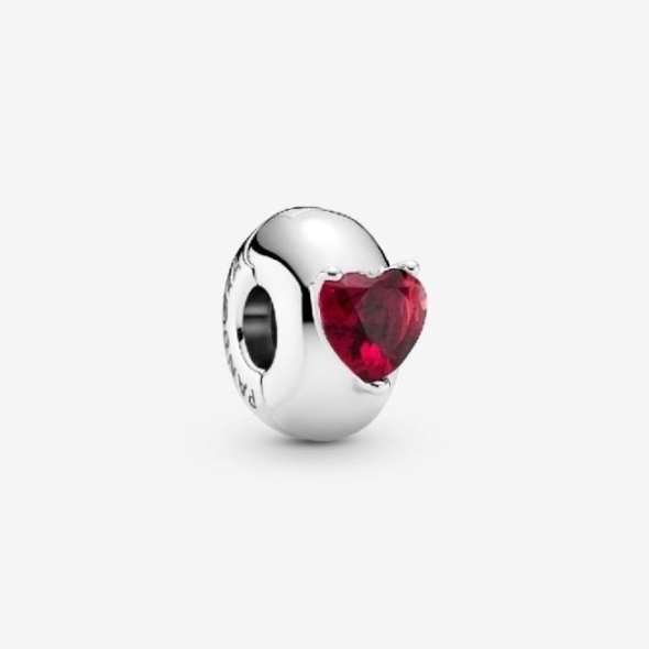 Red Heart Solitaire Clip Charms Pandora CA