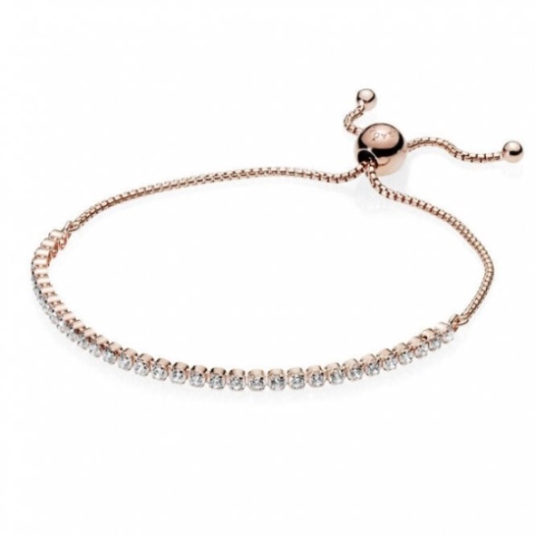 Rose Sparkling Slider Brand Pandora CA Tennis Bracelet