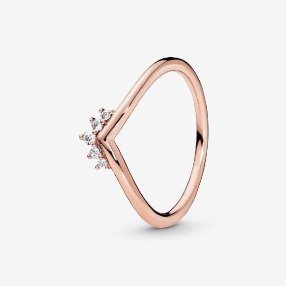 Rose Tiara Wishbone Pandora CA Ring