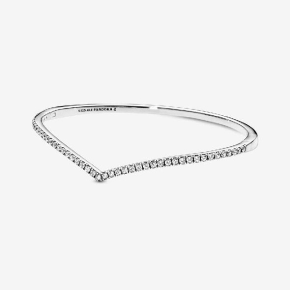 Sparkling Brand Pandora CA Wishbone Bangle