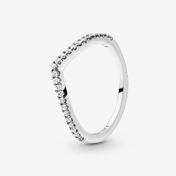 Sparkling Wishbone Ring Brand Pandora CA